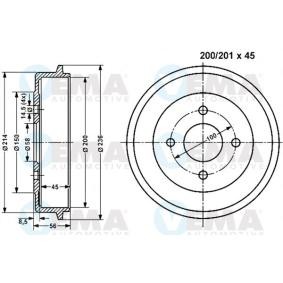 Acquista Tamburo freno da VEMA 800961 a buon mercato per soli 48,41 €