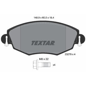 Achetez des Disques et plaquettes de freins TEXTAR 89006100 à prix pour 108,16 €