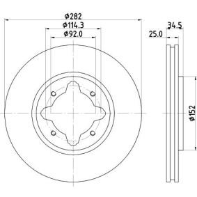 Bremsscheibe 8DD 355 104-971 von HELLA günstig für 37,67 € online kaufen