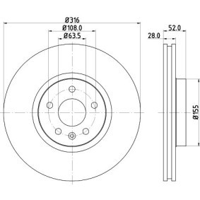 Bremsscheibe 8DD 355 129-511 von HELLA günstig für 68,51 € online kaufen