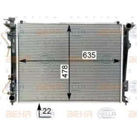 Kühler, Motorkühlung 8MK 376 763-734 von HELLA günstig für 147,83 € online kaufen