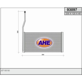 Wärmetauscher, Innenraumheizung 93097 von AHE günstig für 95,31 € online kaufen