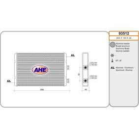 Wärmetauscher, Innenraumheizung 93512 von AHE günstig für 67,83 € online kaufen