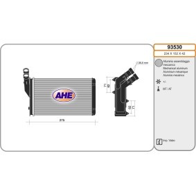 Wärmetauscher, Innenraumheizung 93530 von AHE günstig für 65,99 € online kaufen