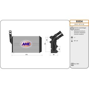 Wärmetauscher, Innenraumheizung 93534 von AHE günstig für 22,48 € online kaufen