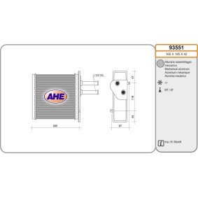 Wärmetauscher, Innenraumheizung 93551 von AHE günstig für 65,66 € online kaufen