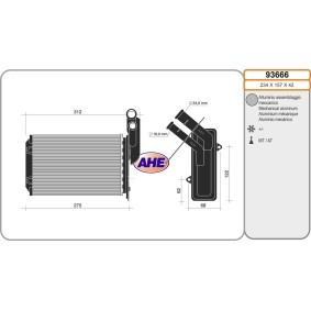Wärmetauscher, Innenraumheizung 93666 von AHE günstig für 21,06 € online kaufen