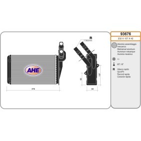 Wärmetauscher, Innenraumheizung 93676 von AHE günstig für 58,98 € online kaufen
