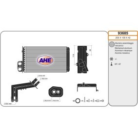 Wärmetauscher, Innenraumheizung 93685 von AHE günstig für 74,88 € online kaufen