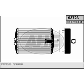 Wärmetauscher, Innenraumheizung 93723 von AHE günstig für 61,08 € online kaufen