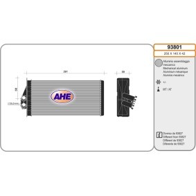 Wärmetauscher, Innenraumheizung 93801 von AHE günstig für 89,07 € online kaufen