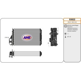 Wärmetauscher, Innenraumheizung 93822 von AHE günstig für 42,17 € online kaufen