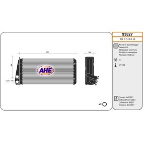 Wärmetauscher, Innenraumheizung 93827 von AHE günstig für 83,00 € online kaufen