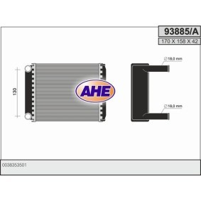 Compre Permutador de calor, aquecimento do habitáculo da AHE 93885/A a um preço baixo por 42,91 €