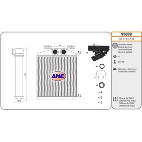 Wärmetauscher, Innenraumheizung 93889 von AHE günstig für 112,54 € online kaufen