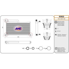 Wärmetauscher, Innenraumheizung 93922 von AHE günstig für 112,96 € online kaufen