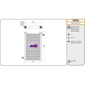 Wärmetauscher, Innenraumheizung 93932 von AHE günstig für 78,80 € online kaufen