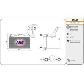 Wärmetauscher, Innenraumheizung 93946 von AHE günstig für 156,90 € online kaufen
