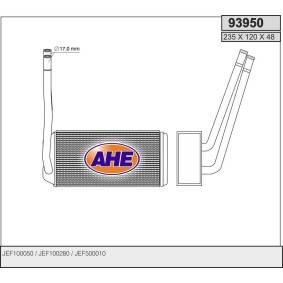 Wärmetauscher, Innenraumheizung 93950 von AHE günstig für 112,96 € online kaufen
