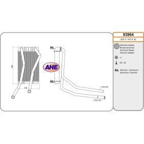 Wärmetauscher, Innenraumheizung 93964 von AHE günstig für 104,90 € online kaufen