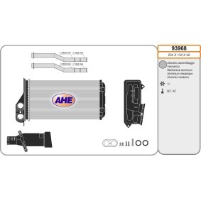 Wärmetauscher, Innenraumheizung 93968 von AHE günstig für 102,28 € online kaufen
