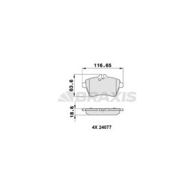 Compre Pastilhas de travão da BRAXIS AA0039 a um preço baixo por 18,19 €