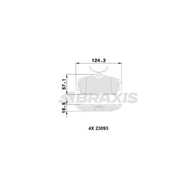 Compre Pastilhas de travão da BRAXIS AA0095 a um preço baixo por 17,11 €