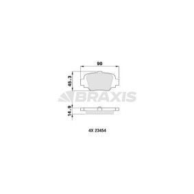Compre Pastilhas de travão da BRAXIS AA0098 a um preço baixo por 12,11 €