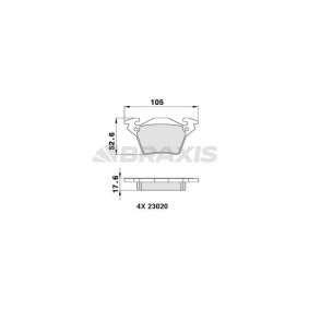 Compre Pastilhas de travão da BRAXIS AA0280 a um preço baixo por 14,93 €