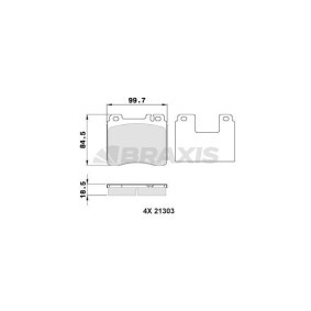 Compre Pastilhas de travão da BRAXIS AA0306 a um preço baixo por 20,65 €