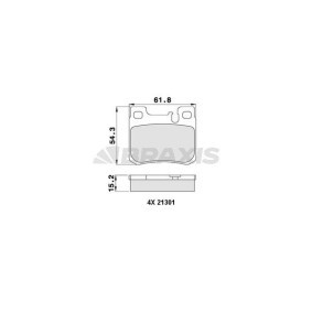 Compre Pastilhas de travão da BRAXIS AA0471 a um preço baixo por 11,38 €