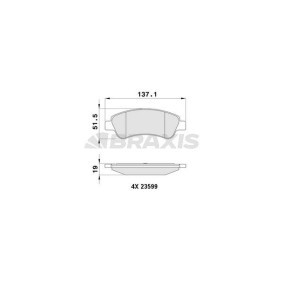Comprar Juego de pastillas de freno de BRAXIS AB0003 a bajo precio de 16,51 €