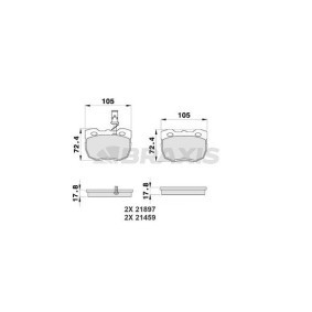 Achetez des Plaquettes de frein BRAXIS AB0193 à prix pour 21,04 €