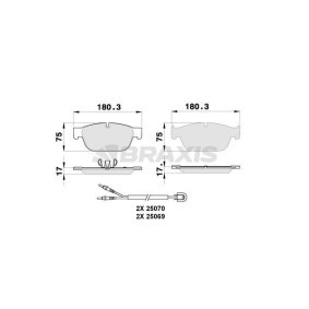 Bremsbeläge AB0269 von BRAXIS günstig für 24,17 € online kaufen
