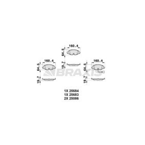 Comprar Juego de pastillas de freno de BRAXIS AB0313 a bajo precio de 23,63 €