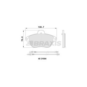 Köp Bromsbelägg av BRAXIS AB0382 till det låga priset 241,12 kr