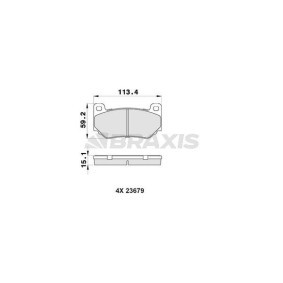 Compre Pastilhas de travão da BRAXIS AB0440 a um preço baixo por 18,72 €