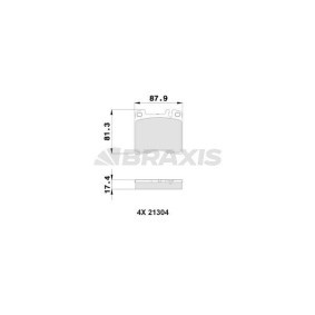 Compre Pastilhas de travão da BRAXIS AB0512 a um preço baixo por 21,71 €