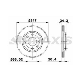 Bremsscheibe AE0009 von BRAXIS günstig für 39,97 € online kaufen