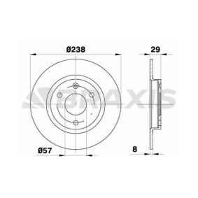 Bremsscheibe AE0046 von BRAXIS günstig für 28,16 € online kaufen