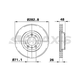 Bremsscheibe AE0095 von BRAXIS günstig für 63,07 € online kaufen