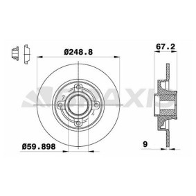 Bremsscheibe AE0098 von BRAXIS günstig für 106,47 € online kaufen