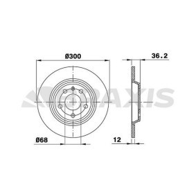 Comprar Disco de freno de BRAXIS AE0103 a bajo precio de 58,31 €