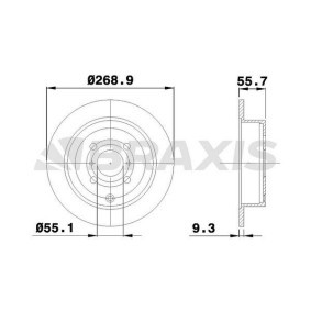 Compre Disco de travão da BRAXIS AE0163 a um preço baixo por 53,08 €