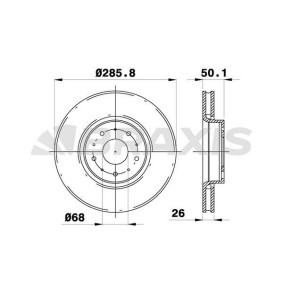 Comprar Disco de freno de BRAXIS AE0250 a bajo precio de 59,11 €