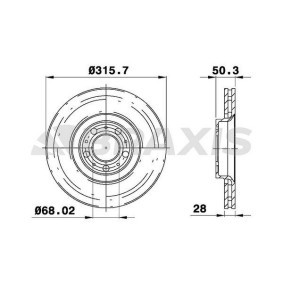 Comprar Disco de freno de BRAXIS AE0365 a bajo precio de 59,78 €
