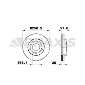 Compre Disco de travão da BRAXIS AE0382 a um preço baixo por 72,04 €