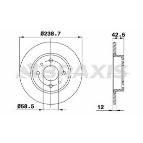 Achetez des Disque de frein BRAXIS AE0593 à prix pour 37,32 €