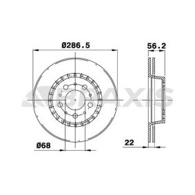 Comprar Disco de freno de BRAXIS AE0635 a bajo precio de 88,16 €