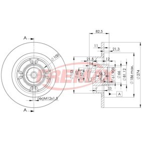 Achetez des Disque de frein FREMAX BD-1181 à prix pour 76,53 €